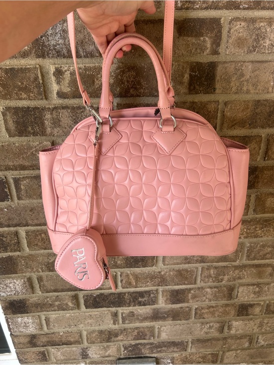 Handbags - Paris Hilton Pink Satchel Bowler Bag w/ Heart Coin Purse Charm Y2K Barbiecore